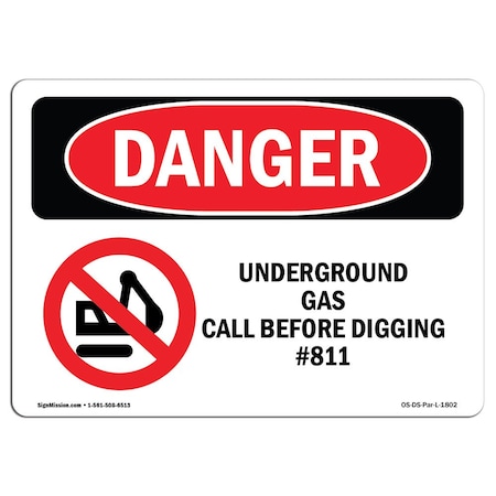 OSHA Danger, 12 Height, 18 Width, Aluminum